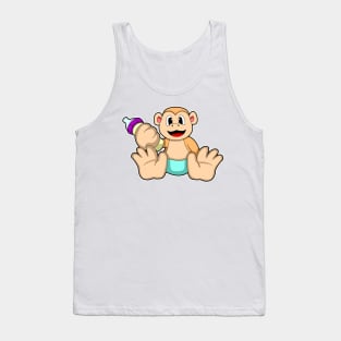 Baby Monkey with Bottle Tank Top